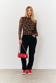 Mesh Leopard Top