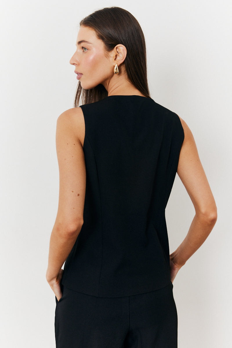 Longline Button Through Waistcoat