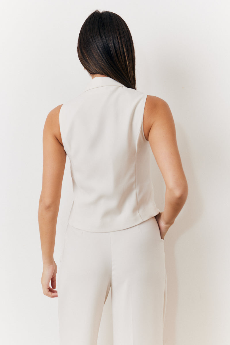 Cream Tux Waistcoat