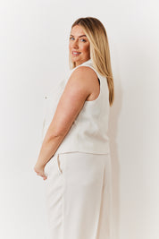 Cream Tux Waistcoat