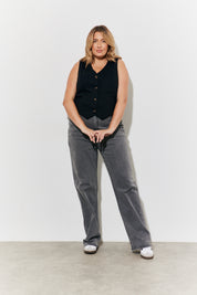 Brushed Tailored Button Through Waistcoat