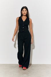 Brushed Tailored Button Through Waistcoat
