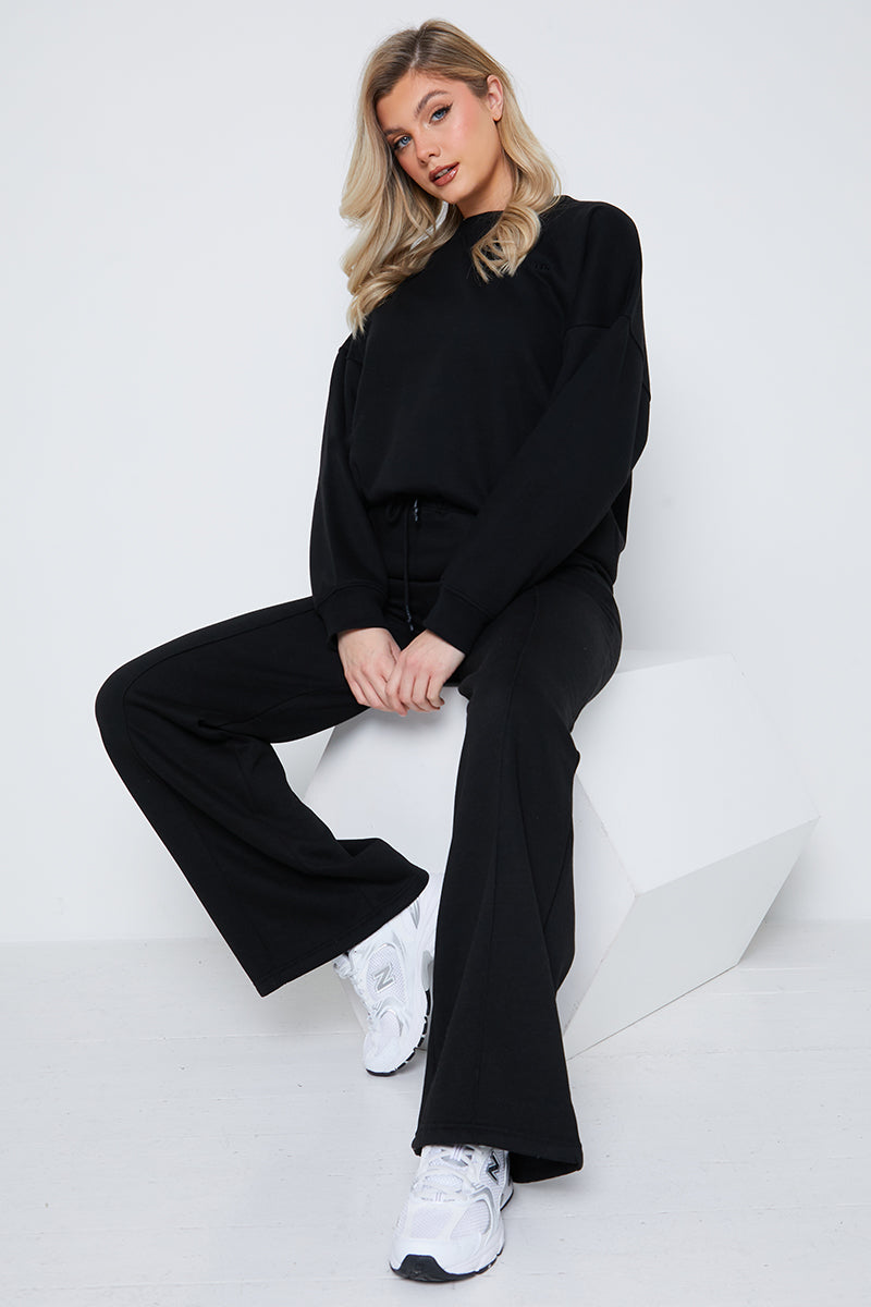 Crew Neck Fleecback Sweater