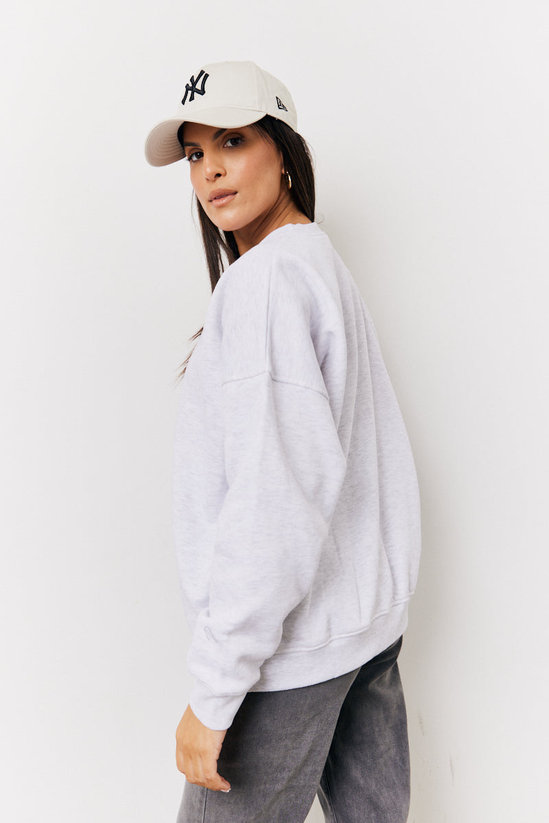 Crew Neck Fleeceback Sweater