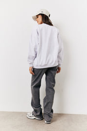 Crew Neck Fleeceback Sweater