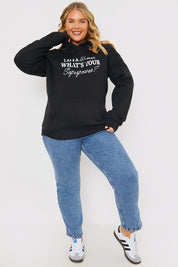 I Am a Women' Slogan Hoodie