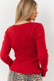 Brushed Rib Asym Co Ord Top