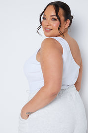 Ribbed One Shoulder Vest