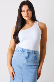 Ribbed One Shoulder Vest