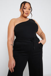 Ribbed One Shoulder Vest