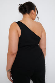 Ribbed One Shoulder Vest