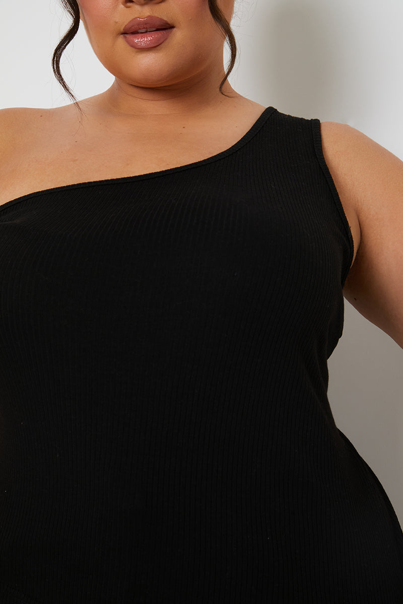 Ribbed One Shoulder Vest