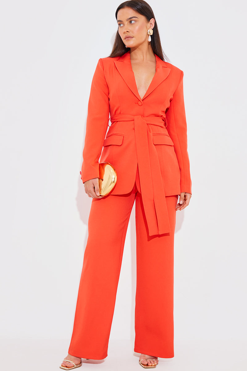 Tailored Belted Blazer