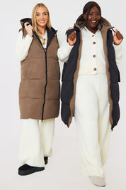 Recycled Longline Reversbile Gilet