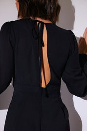 Twist Front Balloon Sleeve Playsuit