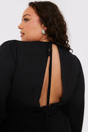 Twist Front Balloon Sleeve Playsuit
