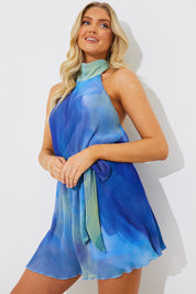 Plisse Halterneck Playsuit