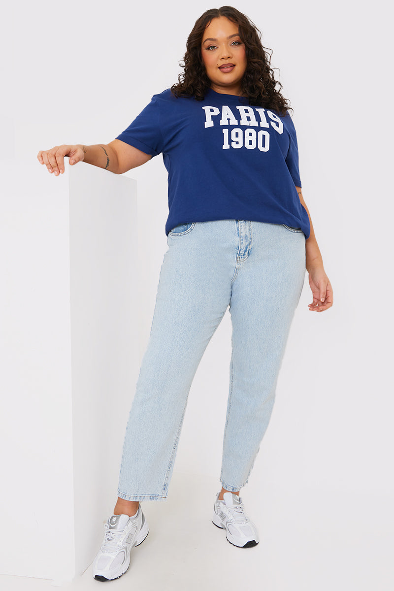 Bleach Wash Mom Jean