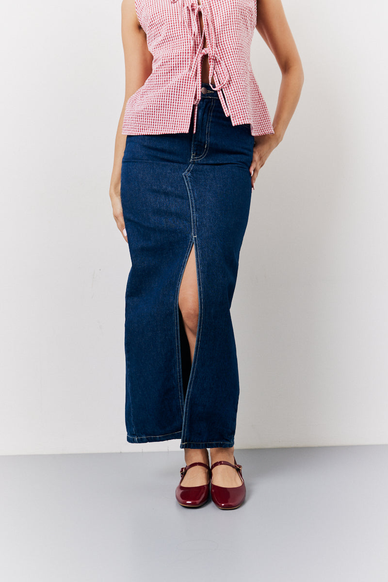 Denim Maxi Skirt