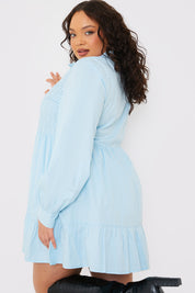 Broderie Tiered Shirt Dress