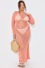 Space Dye Maxi Knitted Dress