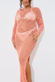 Space Dye Maxi Knitted Dress