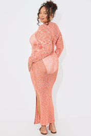 Space Dye Maxi Knitted Dress