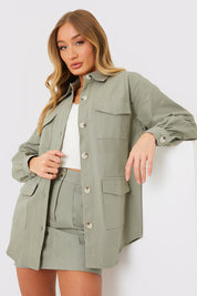 Oversized Utility Cargo Jacket