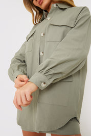 Oversized Utility Cargo Jacket