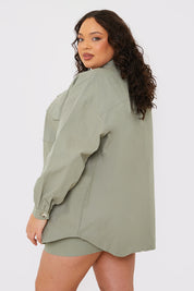 Oversized Utility Cargo Jacket