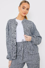 Textured Bomber Jacket