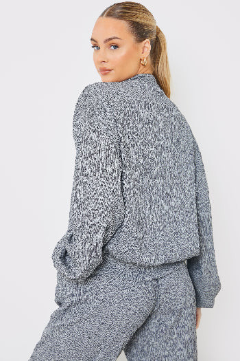 Textured Bomber Jacket