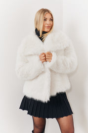 Oversized Collared Faux Fur Coat
