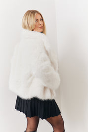 Oversized Collared Faux Fur Coat