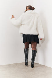 Oversized Collared Faux Fur Coat