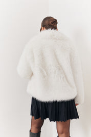 Oversized Collared Faux Fur Coat
