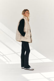 Cream Oversized Puffer Gilet