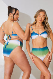 Ombre High Waisted Bikini Bottoms