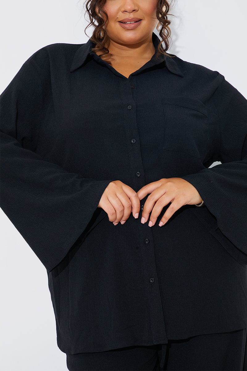 Textured Beach Co-Ord Shirt