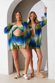 Ombre Chiffon Floaty Co-Ord Beach Shorts