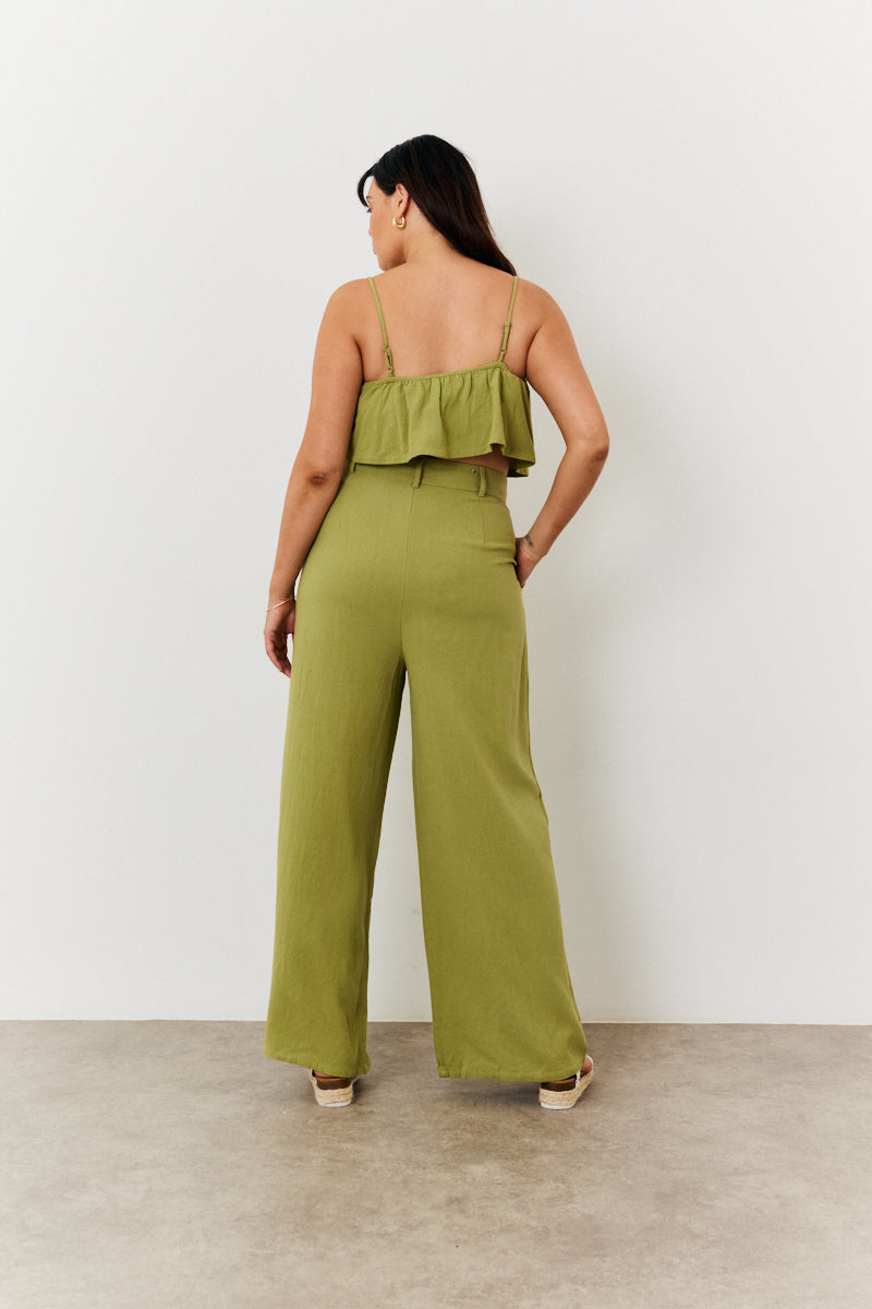 Linen Crop Top