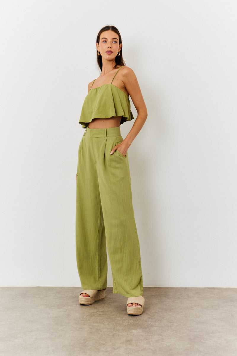 Linen Crop Top