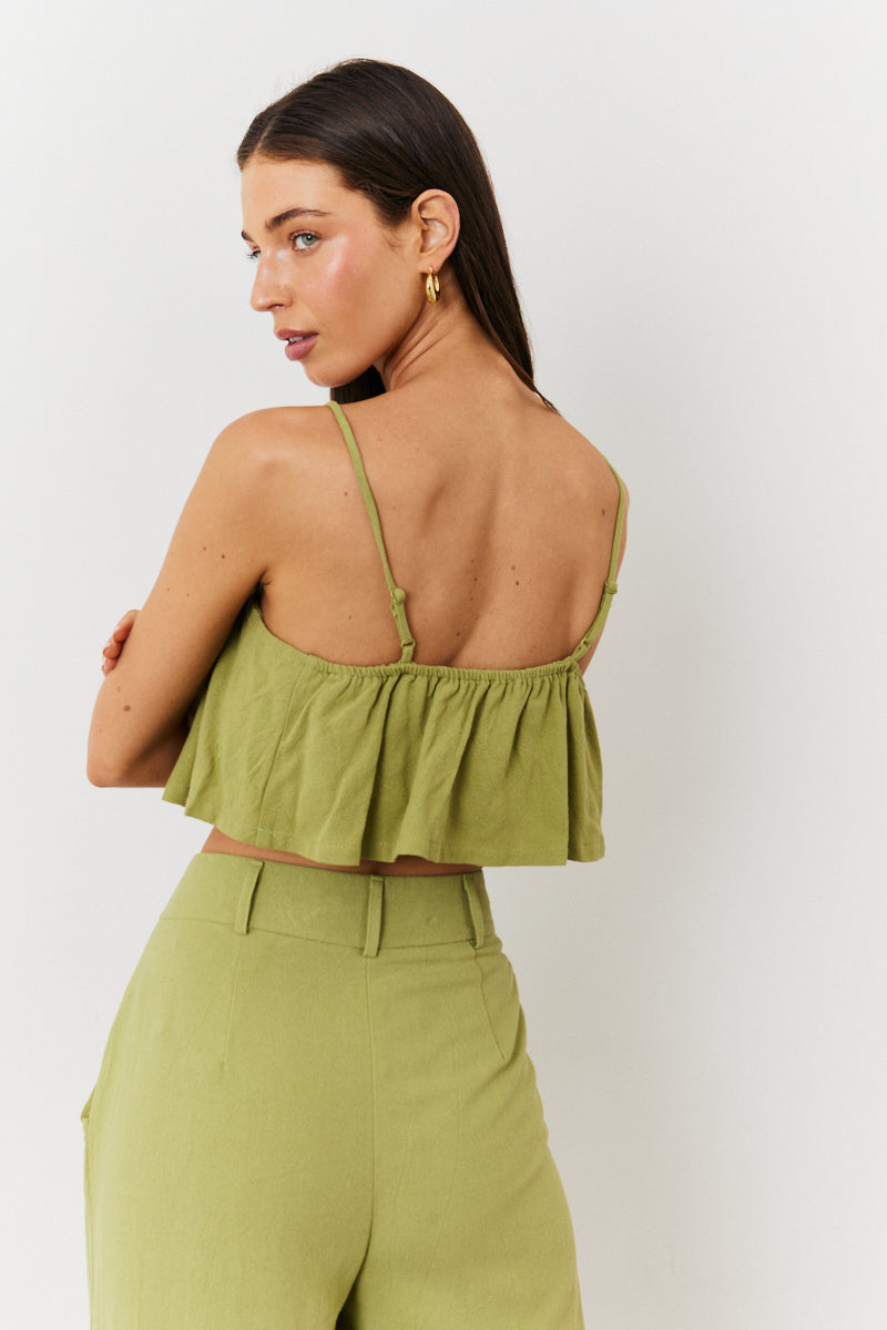 Linen Crop Top
