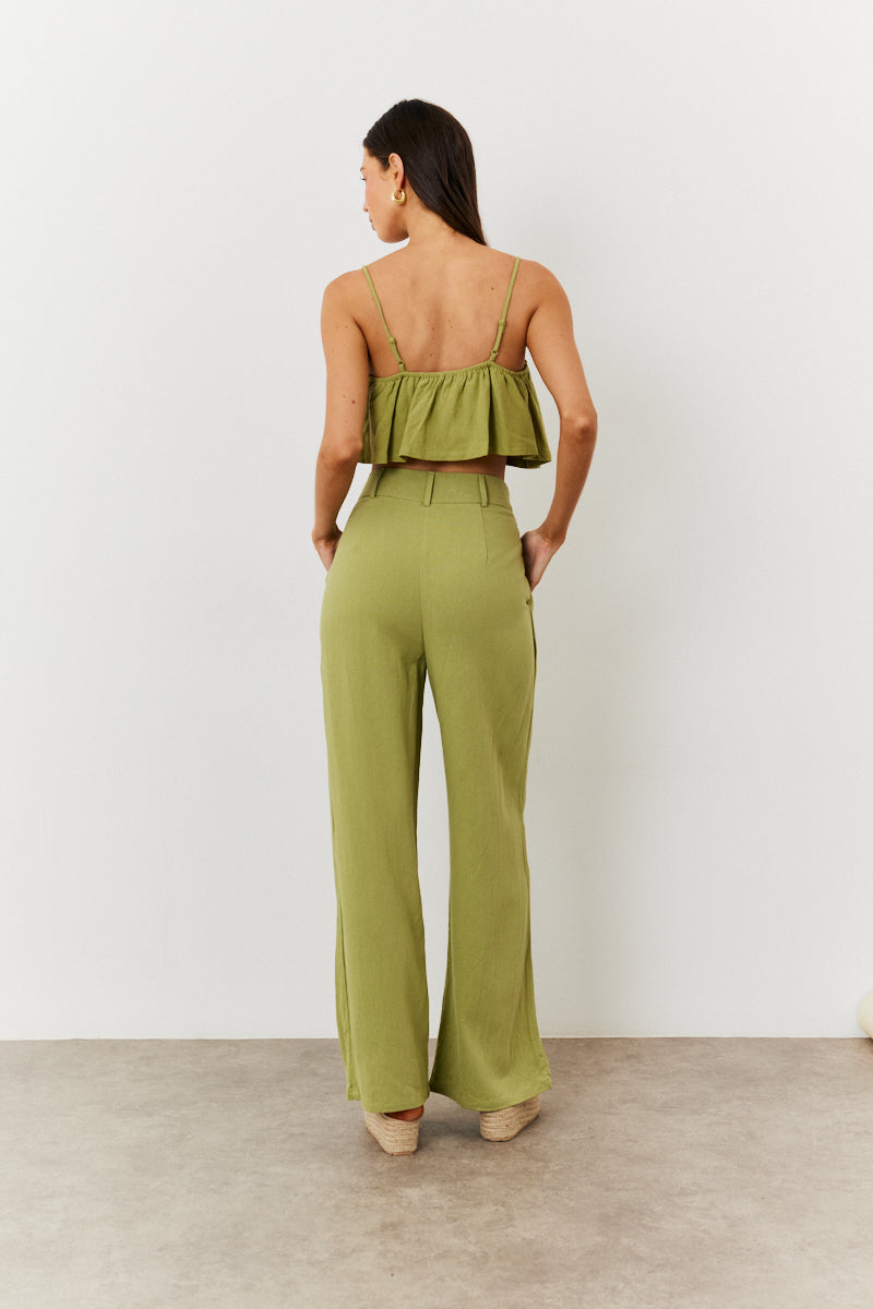 Linen Crop Top