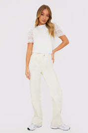 Crochet Sleeve T-Shirt