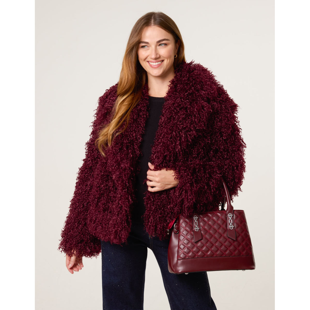 Shaggy Textured Fur Coat – InTheStyle