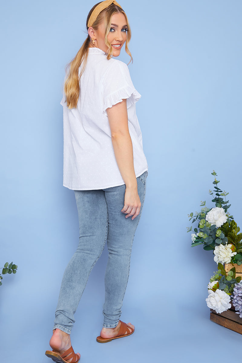 Recycled Light Wash Ripped Knee Denim Skinny Jeans