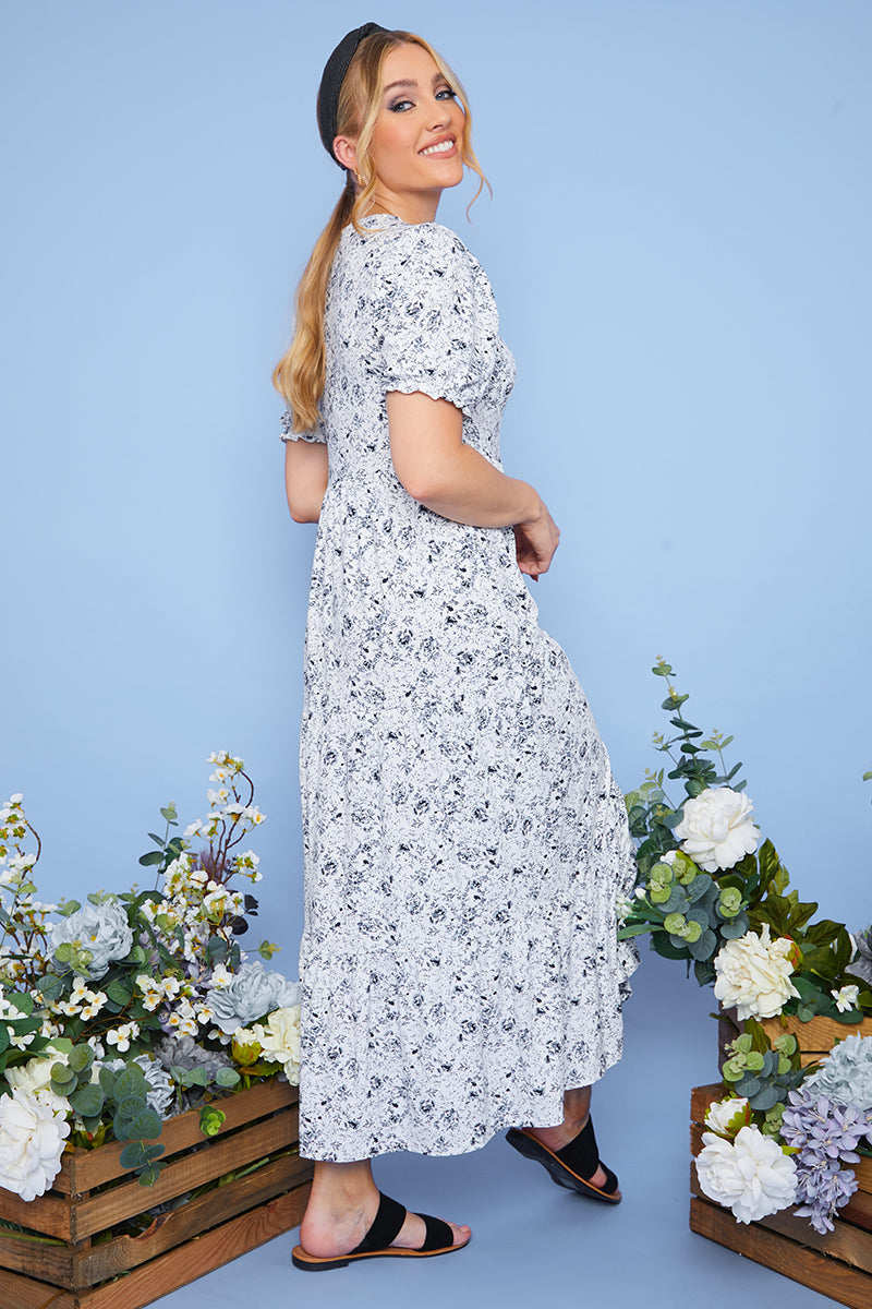 Responsible Viscose Floral Midi Dress