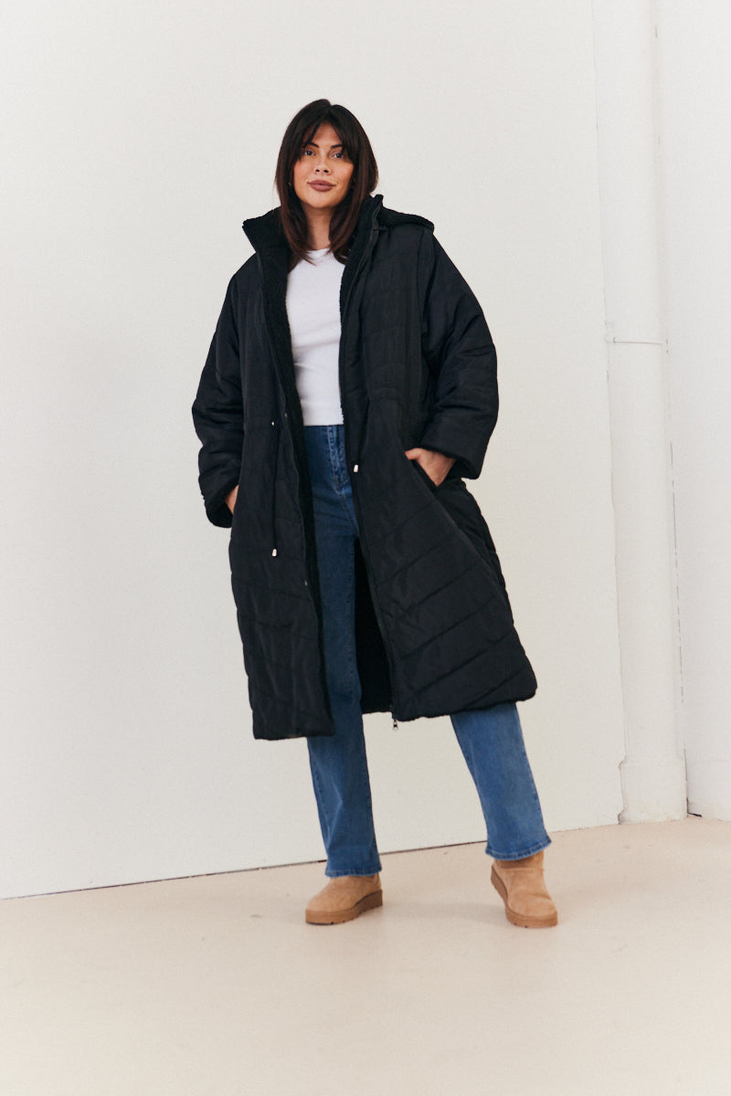 Reversible Longline Puffer Coat