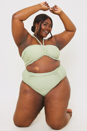 Control Ruched Side High Waisted Bikini Bottom